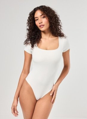 Body Poliamida Decote Reto