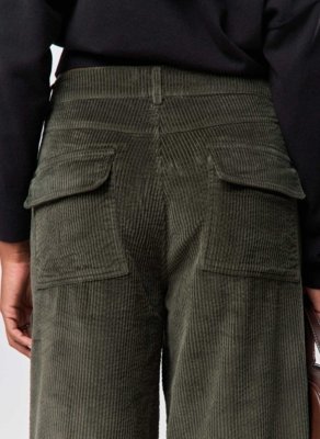Calça Cargo Wide Leg Cotelê