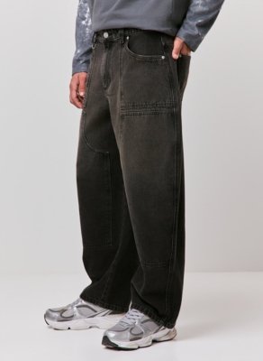 Calça Jeans Barrel Recortes