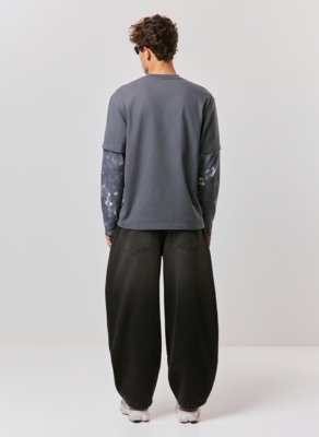 Calça Jeans Barrel Recortes