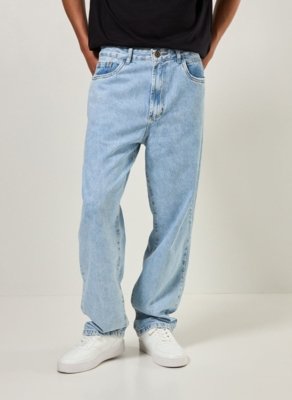 Calça Reta Jeans Claro