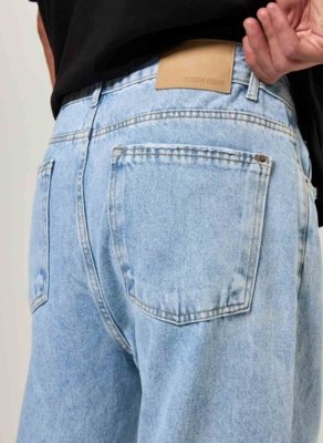 Calça Reta Jeans Claro