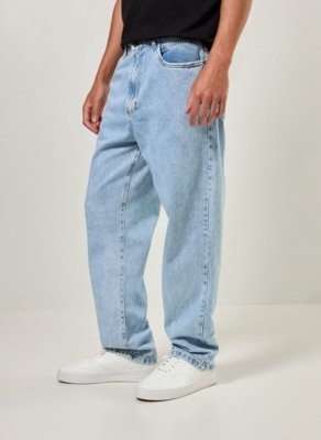 Calça Reta Jeans Claro