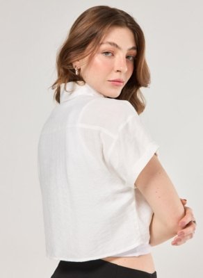 Camisa Cropped Off-White
