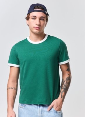Camiseta Mini Tee Lisa Com Contraste