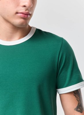 Camiseta Mini Tee Lisa Com Contraste