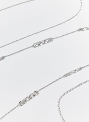 Conjunto 2 Bellychains Prateadas Plaquinhas