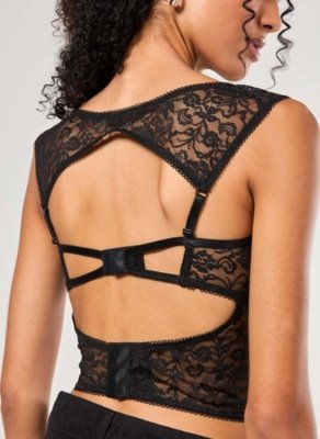 Corselet De Renda Preta