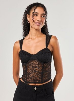Corselet De Renda Preta