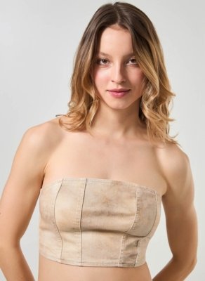 Cropped Sarja Sem Alça
