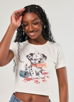 Mini Tee Off-White Cachorrinho