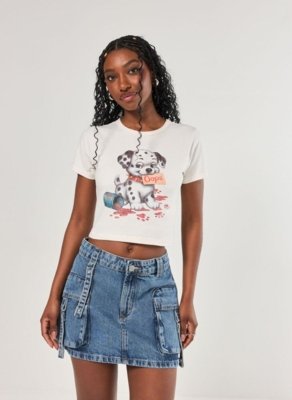 Mini Tee Off-White Cachorrinho