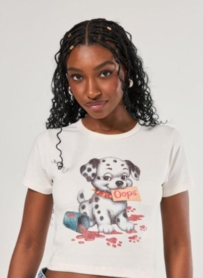 Mini Tee Off-White Cachorrinho