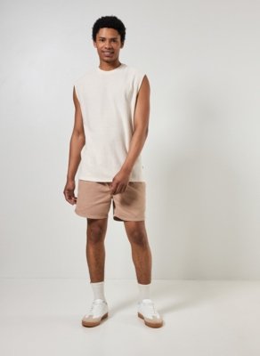 Regata Linho Off-White Texturizada