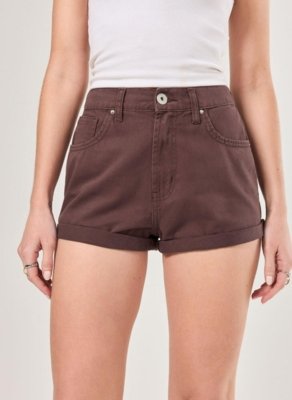Short Mom Em Sarja Com Elástico