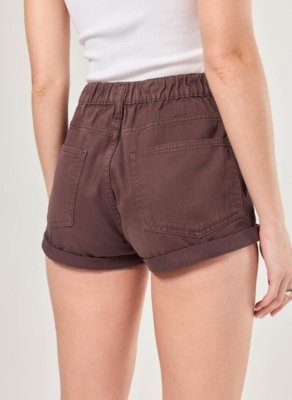 Short Mom Em Sarja Com Elástico