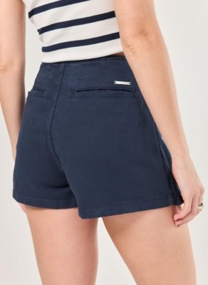 Short Saia Transpassado Em Sarja