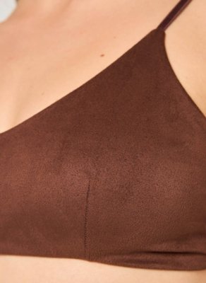 Top Em Suede Marrom