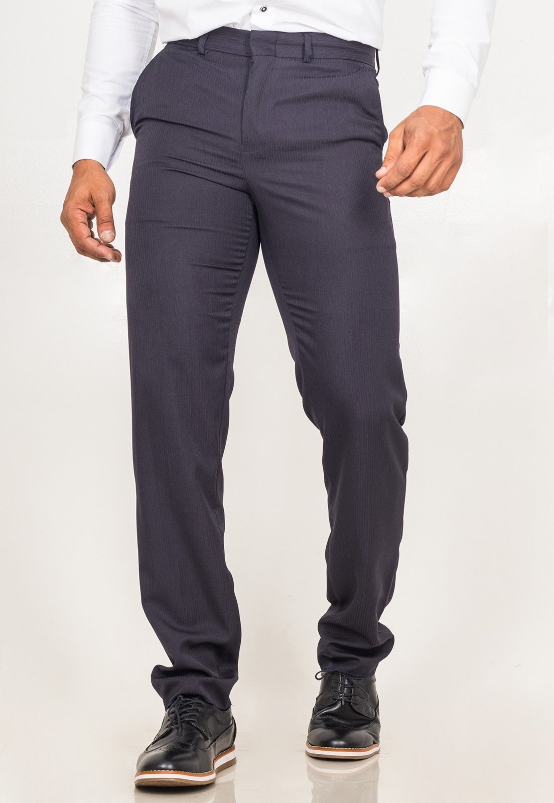 Calça Social Slim Masculina Alfaiataria Microfibra Lisa