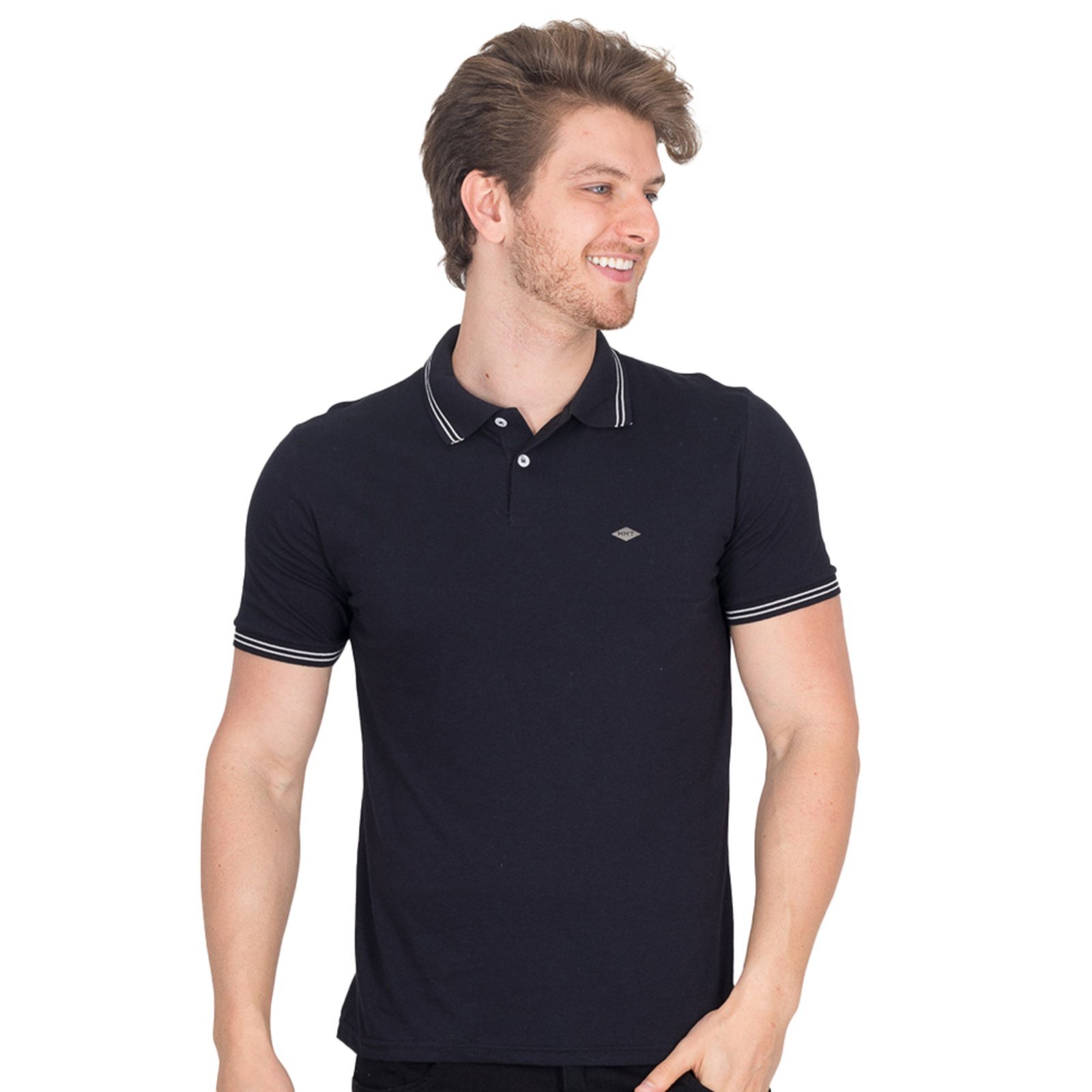 Camisa Polo Masculina Premium Manga Curta Lisa Básica Casual - Compre Agora | Dafiti Brasil