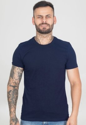 Camiseta B Sica Masculina Algod O Lisa Gola Redonda Casual Compre Agora Dafiti Brasil