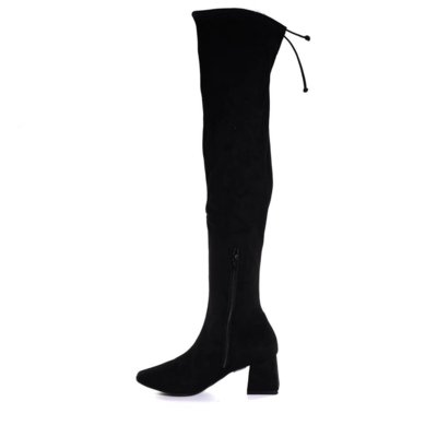 Bota Feminina Over The Knee Zariff Bico Quadrado Zariff Preto