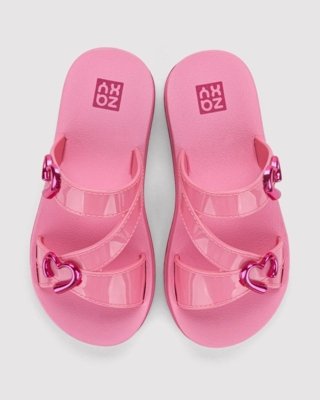 Chinelo Slide Infantil Zaxy Lover Rosa