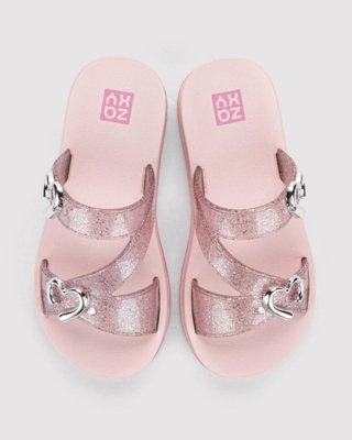 Chinelo Slide Infantil Zaxy Lover Rosa