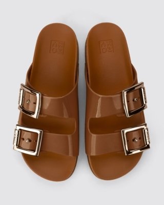 Chinelo Slide Zaxy Partner Marrom
