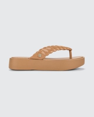 Plataforma Feminina Zaxy Rope Marrom