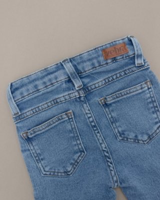 Calça Slouchy Infantil Jeans Moletom Cós Regulável Zebra&Friends