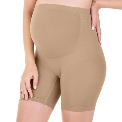 Bermuda Maternity Sem Costura Bege