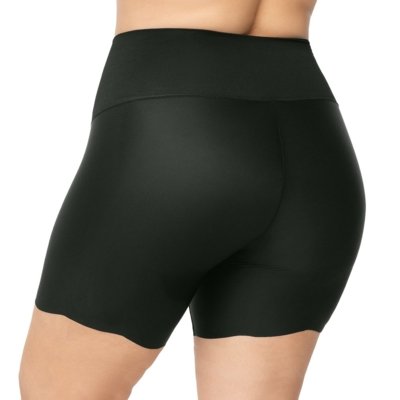 Bermuda Modeladora Plus Size Cós Duplo Corte a Laser Invisible Preto