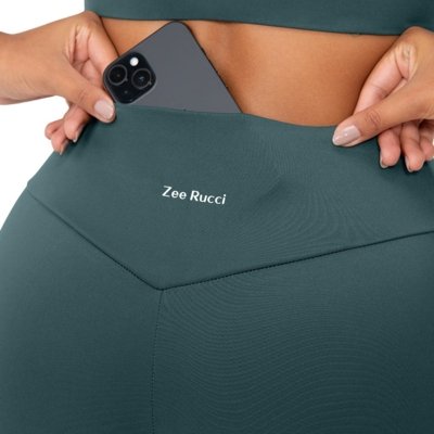 Calça Legging Fitness Compressão Cós Anatômico Verde