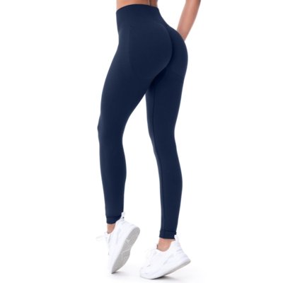 Calça Legging Fitness com Detalhe Anatômico Navy