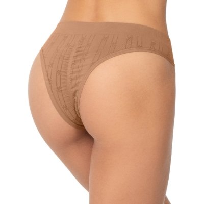 Calcinha Biquini Anatômico Jacquard Macio Bege