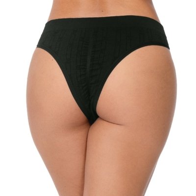 Calcinha Biquini Anatômico Jacquard Macio Preto