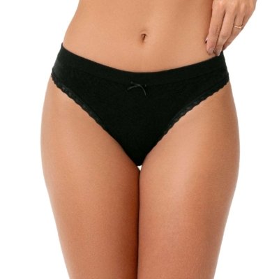 Calcinha Biquíni Jacquard sem Costura Preto Zee Rucci