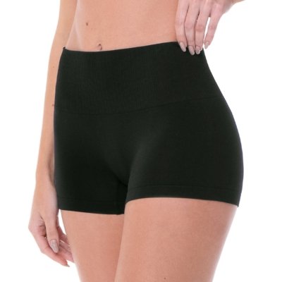 Calcinha Boxer Cós Alto sem Costura Preto