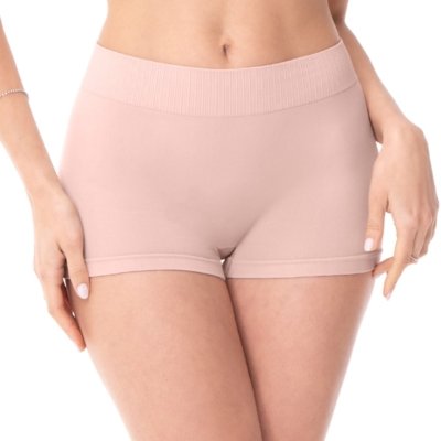 Calcinha Boxer Cós Intermediário sem Costura Blush