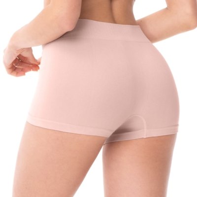 Calcinha Boxer Cós Intermediário sem Costura Blush