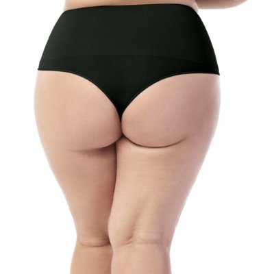Calcinha Fio Dental Modeladora Sem Costura Preta
