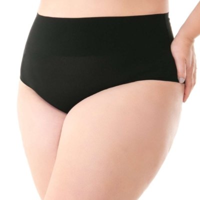 Calcinha Tanga Cós Alto Laser Termofusionada Preta