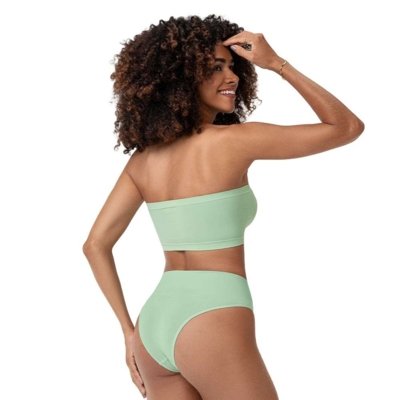 Calcinha Tanga Cós Alto sem Costura Mousse de Limão Zee Rucci