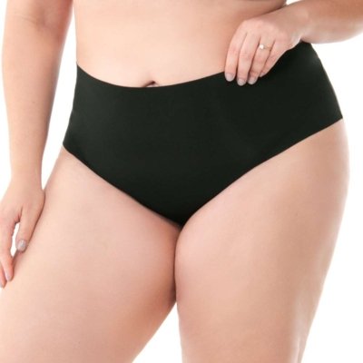 Calcinha Tanga Plus Corte a Laser Preta