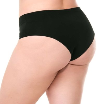 Calcinha Tanga Plus Corte a Laser Preta