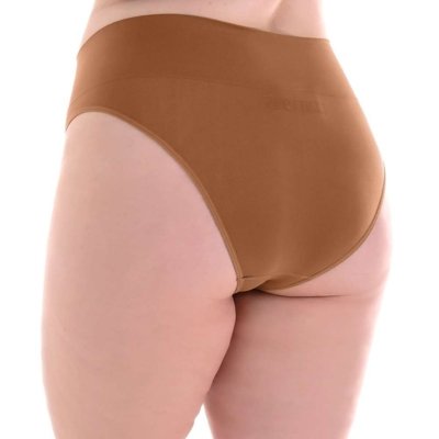 Calcinha Tanga Plus Cós Alto sem Costura Avelã Zee Rucci