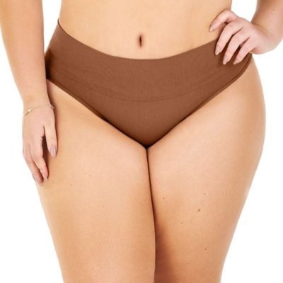 Calcinha Tanga Plus Cós Alto sem Costura Avelã Zee Rucci