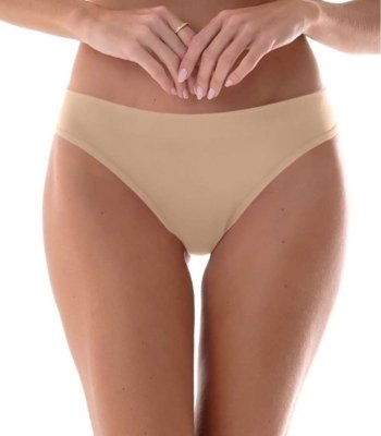 Calcinha Tanga Sem Costura Zee Rucci Bege