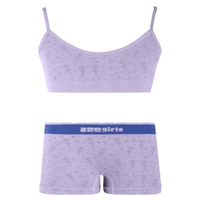 Conjunto Top e Calcinha Boxer Infantil Lilás